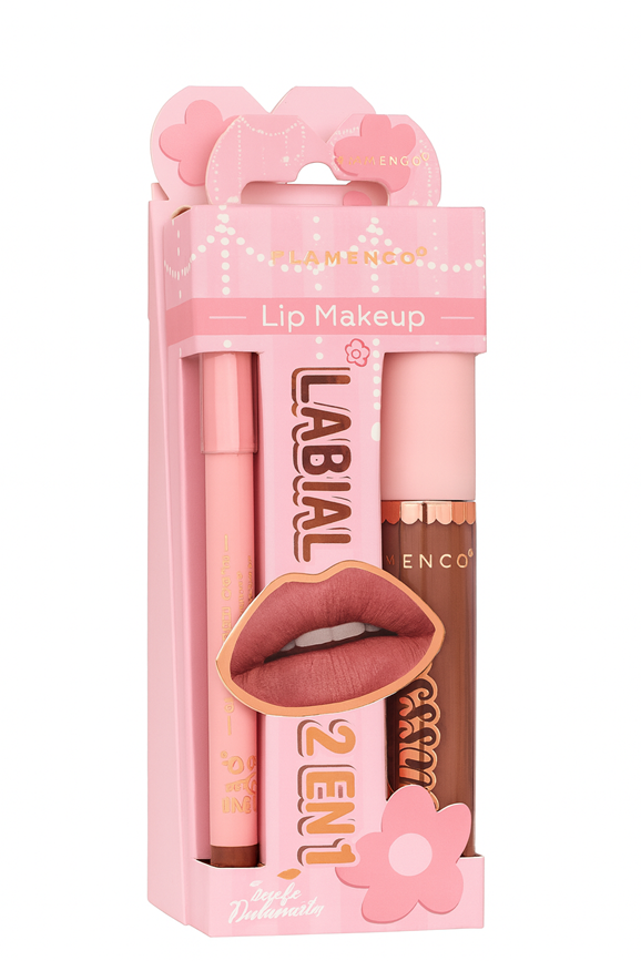FLAMENCO® Lip Makeup 2 en 1 – Lápiz + Labial Líquido