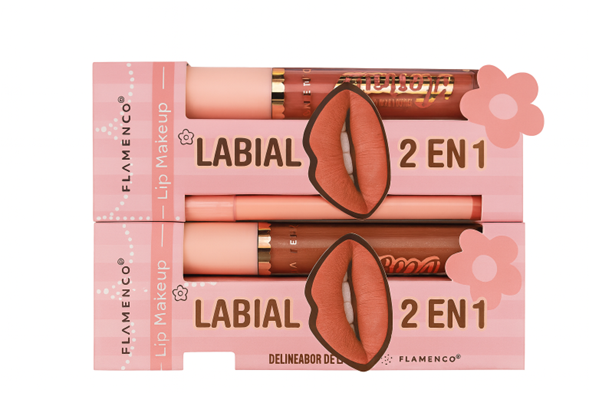 FLAMENCO® Lip Makeup 2 en 1 – Lápiz + Labial Líquido