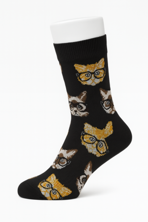 SS3083 Pack 3 Calcetines diseño negro